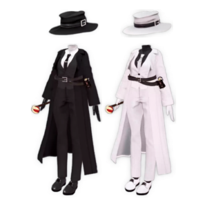 VRChat Shinano Clothing Outfit – Elegant Black & White Dress Set