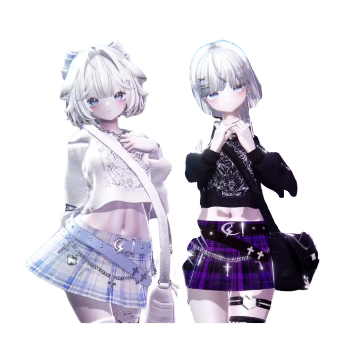 VRChat Shinano Dark Glow Outfit — Gothic Neon Avatar Clothing - Image 2