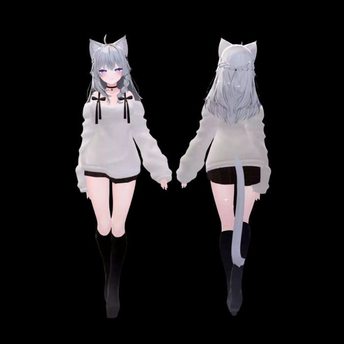 VRChat Winter Outfit Set – Cozy Furry Catgirl Clothing - Image 4