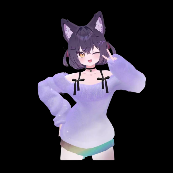 VRChat Winter Outfit Set – Cozy Furry Catgirl Clothing - Image 2