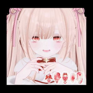 VRChat Y2K Nail & Ring Nail Art – 9-Color Nail Set