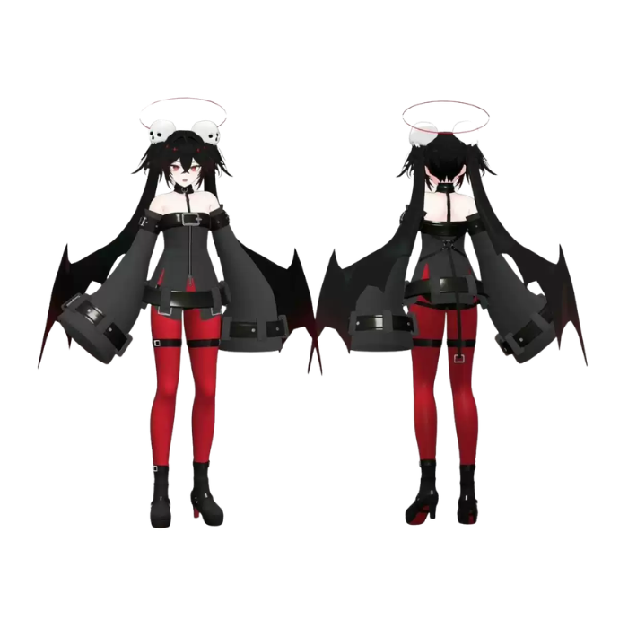Zange VRChat Furry Model Avatar — Gothic Demon Character - Image 4