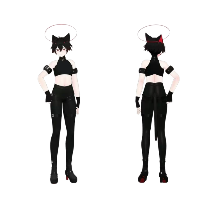 Zange VRChat Furry Model Avatar — Gothic Demon Character - Image 2